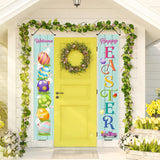 Maxbell Easter Banners Hanging Door Decorations for Holiday Easter Party Photo Props Rabbit