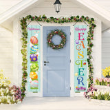 Maxbell Easter Banners Hanging Door Decorations for Holiday Easter Party Photo Props Rabbit