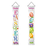 Maxbell Easter Banners Hanging Door Decorations for Holiday Easter Party Photo Props Easter Egg