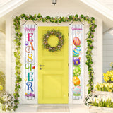 Maxbell Easter Banners Hanging Door Decorations for Holiday Easter Party Photo Props Easter Egg