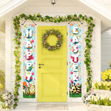 Maxbell Easter Banners Hanging Door Decorations for Holiday Easter Party Photo Props Happy Easter