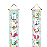 Maxbell Easter Banners Hanging Door Decorations for Holiday Easter Party Photo Props Happy Easter