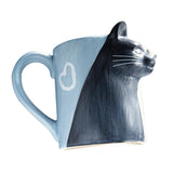 Maxbell Lovely Cat Mug Camping Mug Tea Cup for Newlyweds Wedding Gift Blue and Black