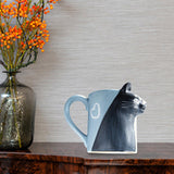 Maxbell Lovely Cat Mug Camping Mug Tea Cup for Newlyweds Wedding Gift Blue and Black