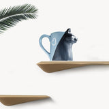 Maxbell Lovely Cat Mug Camping Mug Tea Cup for Newlyweds Wedding Gift Blue and Black