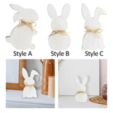 Maxbell Wooden Crafts Bunny DIY Density Board Gifts Crafts for Party Decor Style A