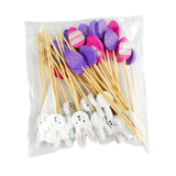 Maxbell 100x Fruit Picks Sandwiches Appetizers for Celebration Summer Party Easter Rabbit Egg