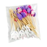 Maxbell 100x Fruit Picks Sandwiches Appetizers for Celebration Summer Party Easter Rabbit Egg