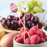 Maxbell 100x Fruit Picks Sandwiches Appetizers for Celebration Summer Party Easter Rabbit Egg