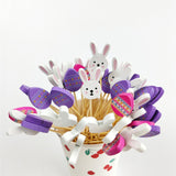 Maxbell 100x Fruit Picks Sandwiches Appetizers for Celebration Summer Party Easter Rabbit Egg