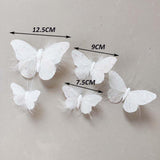 Maxbell 10x 3D Butterfly Decorations Feather Wall Decals for Bedroom Home Restaurant 12.5cm