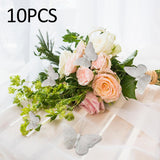 Maxbell 10x 3D Butterfly Decorations Feather Wall Decals for Bedroom Home Restaurant 12.5cm