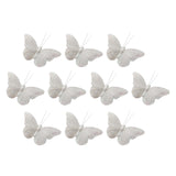 Maxbell 10x 3D Butterfly Decorations Feather Wall Decals for Bedroom Home Restaurant 9cm