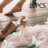 Maxbell 10x 3D Butterfly Decorations Feather Wall Decals for Bedroom Home Restaurant 9cm