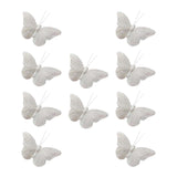 Maxbell 10x 3D Butterfly Decorations Feather Wall Decals for Bedroom Home Restaurant 7.5cm
