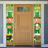 Maxbell Decorations Porch Sign Couplet Flag Photo Backdrop for Home Door Curtain