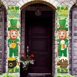 Maxbell Decorations Porch Sign Couplet Flag Photo Backdrop for Home Door Curtain
