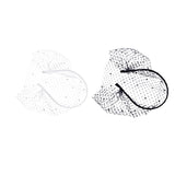 Maxbell Fascinator Mesh Face Veil Party Headdress Tea Birdcage Veil Elegant for Girl White