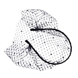 Maxbell Fascinator Mesh Face Veil Party Headdress Tea Birdcage Veil Elegant for Girl Black