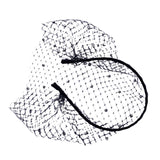 Maxbell Fascinator Mesh Face Veil Party Headdress Tea Birdcage Veil Elegant for Girl Black