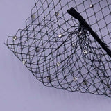 Maxbell Fascinator Mesh Face Veil Party Headdress Tea Birdcage Veil Elegant for Girl Black