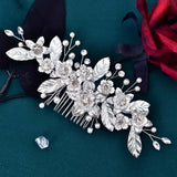 Maxbell hairs side Bridal Comb Decorative Handmade Hair Piece Sparkly for Women Girls