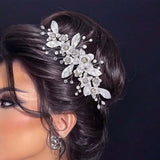 Maxbell hairs side Bridal Comb Decorative Handmade Hair Piece Sparkly for Women Girls