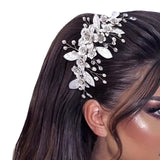 Maxbell hairs side Bridal Comb Decorative Handmade Hair Piece Sparkly for Women Girls