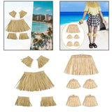 Maxbell 5 Pieces Hawaii Grass Skirt Hawaii Skirt Fancy Dress Costume for Party Raffia paper