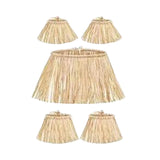 Maxbell 5 Pieces Hawaii Grass Skirt Hawaii Skirt Fancy Dress Costume for Party Raffia