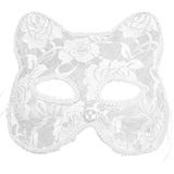 Maxbell Mardi Gras Masquerade mask Eyemask Face Cover for Costume Girls Decor White