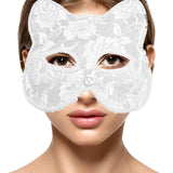 Maxbell Mardi Gras Masquerade mask Eyemask Face Cover for Costume Girls Decor White