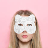 Maxbell Mardi Gras Masquerade mask Eyemask Face Cover for Costume Girls Decor White