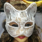 Maxbell Mardi Gras Masquerade mask Eyemask Face Cover for Costume Girls Decor White