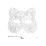 Maxbell Mardi Gras Masquerade mask Eyemask Face Cover for Costume Girls Decor White