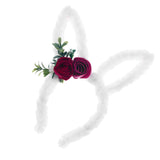 Maxbell Rabbit Ear Headband Headpiece Headwear Headdress for party Costume white