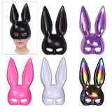 Maxbell Rabbit Ears Mask Women's Bunny Costume Masks Funny for Masquerade Theaters Black