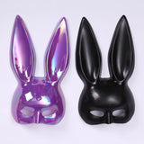 Maxbell Rabbit Ears Mask Women's Bunny Costume Masks Funny for Masquerade Theaters Black