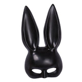 Maxbell Rabbit Ears Mask Women's Bunny Costume Masks Funny for Masquerade Theaters Black