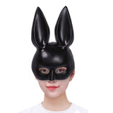 Maxbell Rabbit Ears Mask Women's Bunny Costume Masks Funny for Masquerade Theaters Black