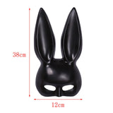 Maxbell Rabbit Ears Mask Women's Bunny Costume Masks Funny for Masquerade Theaters Black