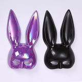 Maxbell Rabbit Ears Mask Women's Bunny Costume Masks Funny for Masquerade Theaters Violet