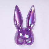 Maxbell Rabbit Ears Mask Women's Bunny Costume Masks Funny for Masquerade Theaters Violet