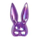 Maxbell Rabbit Ears Mask Women's Bunny Costume Masks Funny for Masquerade Theaters Violet