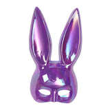 Maxbell Rabbit Ears Mask Women's Bunny Costume Masks Funny for Masquerade Theaters Violet