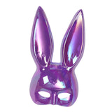 Maxbell Rabbit Ears Mask Women's Bunny Costume Masks Funny for Masquerade Theaters Violet