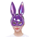 Maxbell Rabbit Ears Mask Women's Bunny Costume Masks Funny for Masquerade Theaters Violet