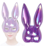 Maxbell Rabbit Ears Mask Women's Bunny Costume Masks Funny for Masquerade Theaters Violet