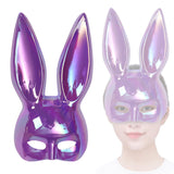 Maxbell Rabbit Ears Mask Women's Bunny Costume Masks Funny for Masquerade Theaters Violet