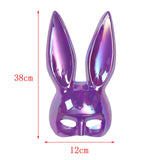 Maxbell Rabbit Ears Mask Women's Bunny Costume Masks Funny for Masquerade Theaters Violet